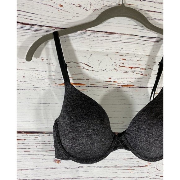 Victorias Secret Uplift Semi Demi Bra 32 C Black Underwire Padded Adjustable - Picture 9 of 11